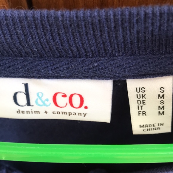 Denim and co. Ladies blue zip up sweatshirt - Picture 3 of 3